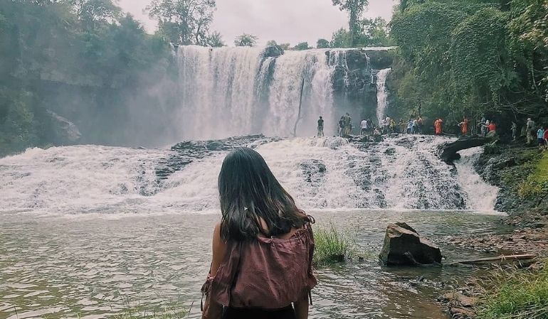 magnificent waterfall in Mondulkiri
