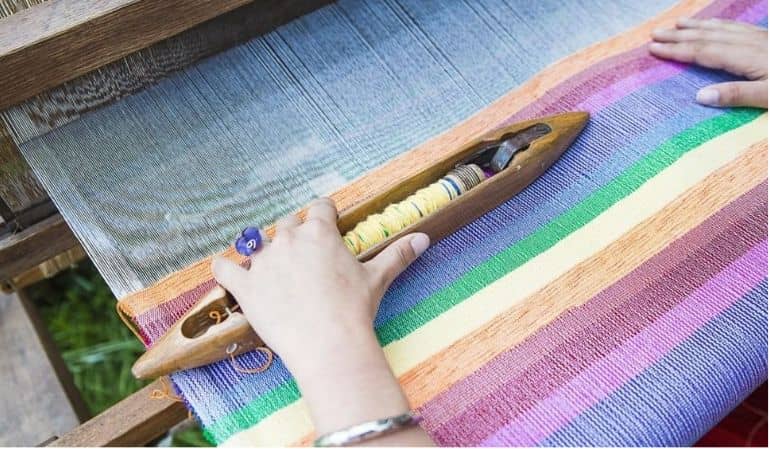 Silk and Brocade Weaving in champasak, laos