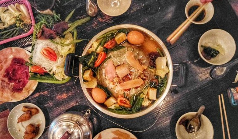 Local cuisine in Muang Khua