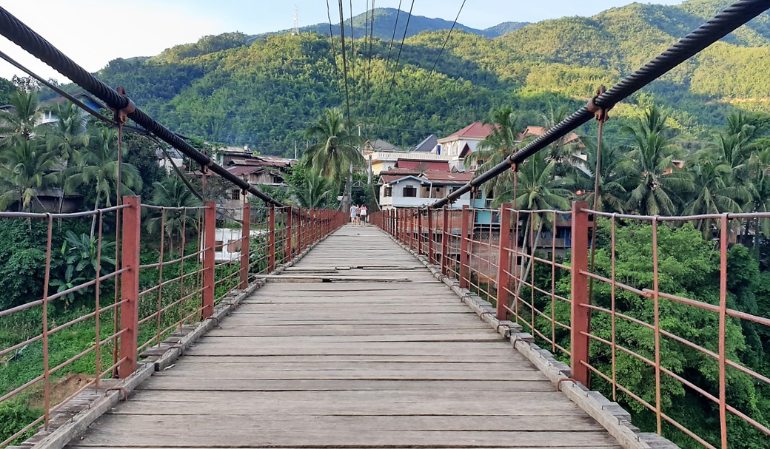 Suspension bridge in Muang Khua