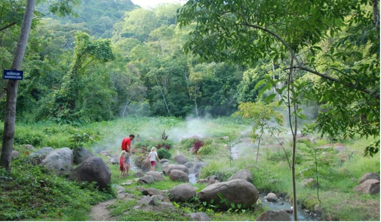 Muang La Hot Springs in oudomxay laos