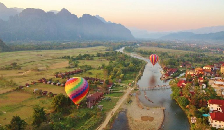 River in Vang Vieng