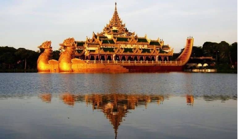 Meiktila lake in meiktila, myanmar