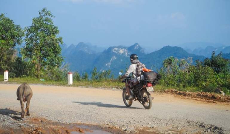 By motorbike