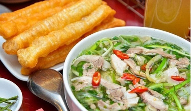 Fried dough sticks in pho in vietnam