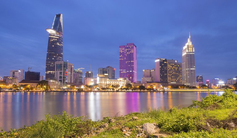 A Corner of Ho Chi Minh City at Night