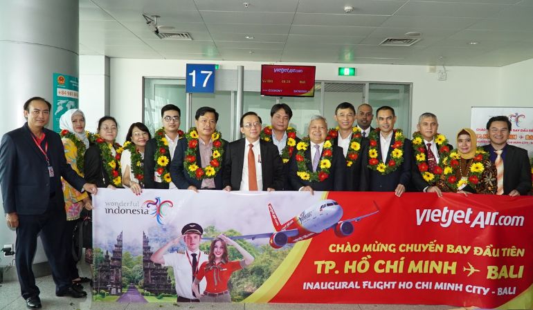 Vietjet Air launched the newest international route from Ho Chi Minh City to Bali