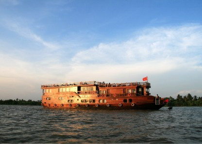 Authentic Rice Barge Design in Mekong Eyes Classic Cruise