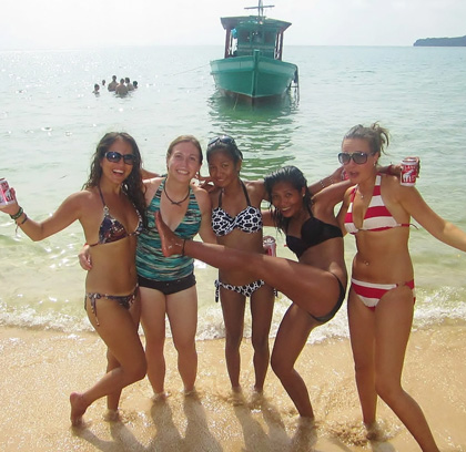 Throughout Cambodia